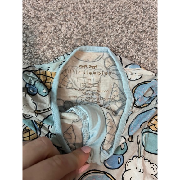 Little Sleepies 3T sweet treats Bamboo Pajamas Sleepwear One Piece zippy PLAY - Picture 3 of 4